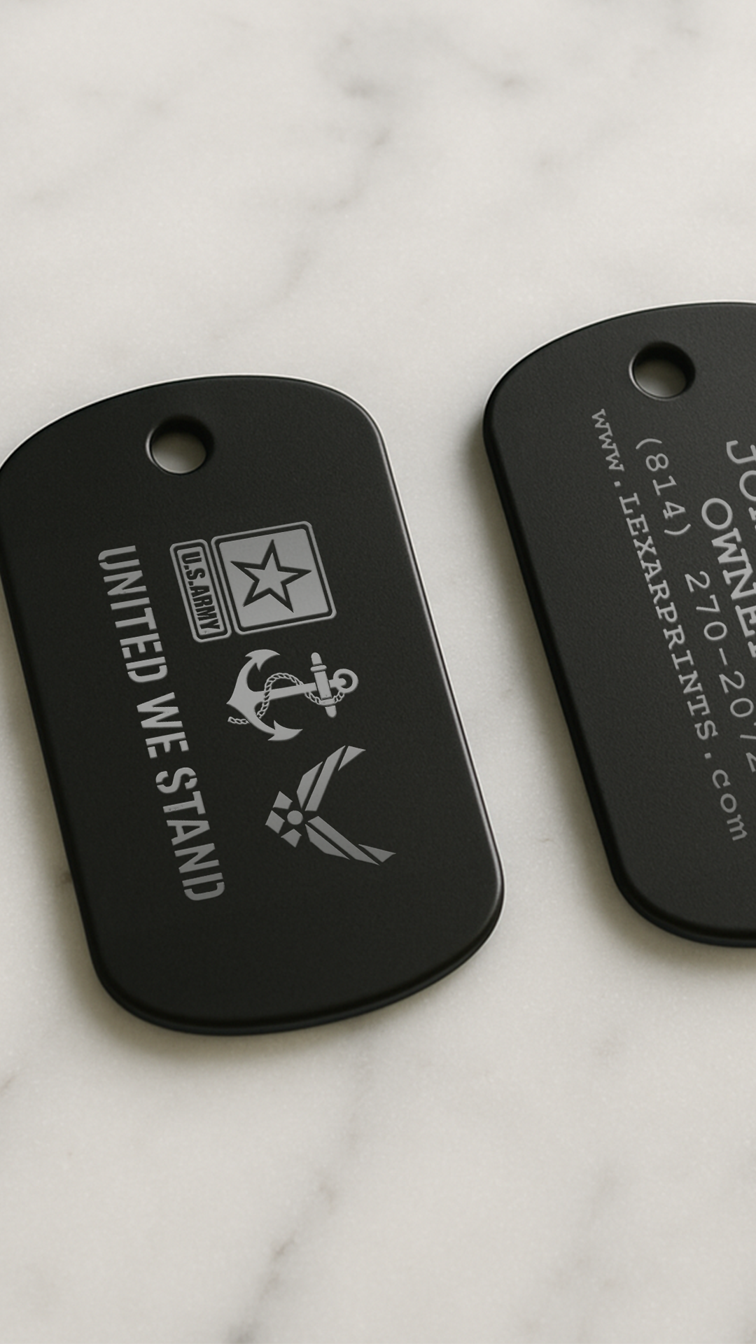 United We Stand Military Dog Tag #1