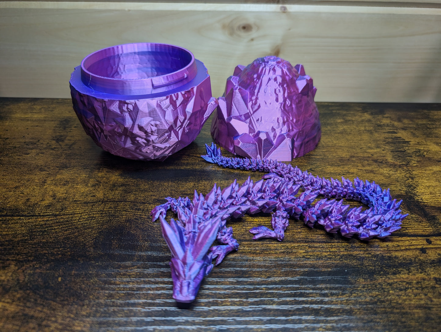 Crystal Dragon with Crystal Egg - Flexible Fidget Friend