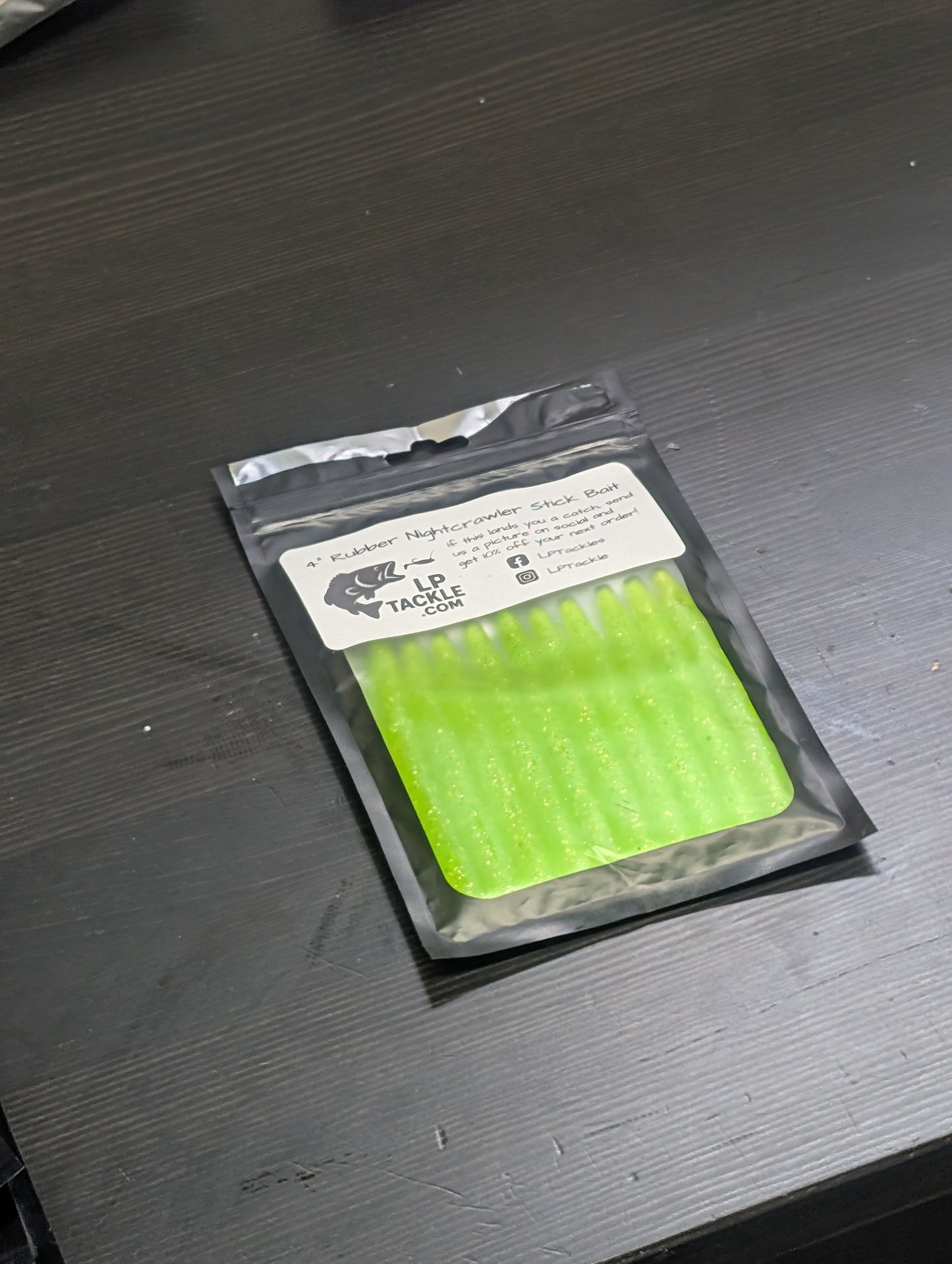 4" Rubber Nightcrawler Stick Worm (10 Pack)