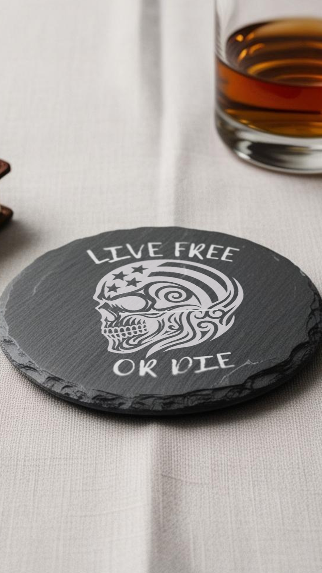 Patriot Skull Coaster Set #1