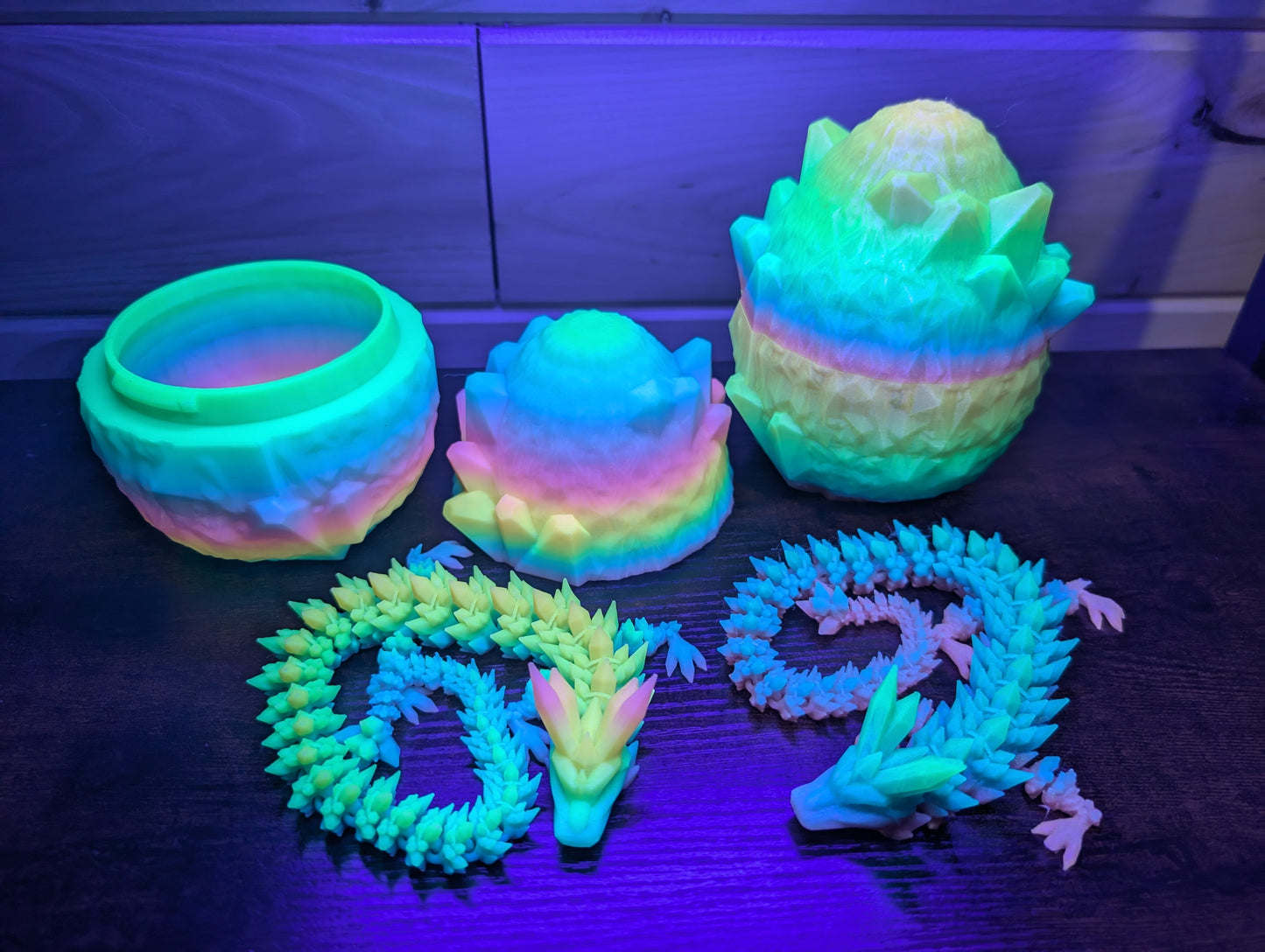 Crystal Dragon with Crystal Egg - Flexible Fidget Friend