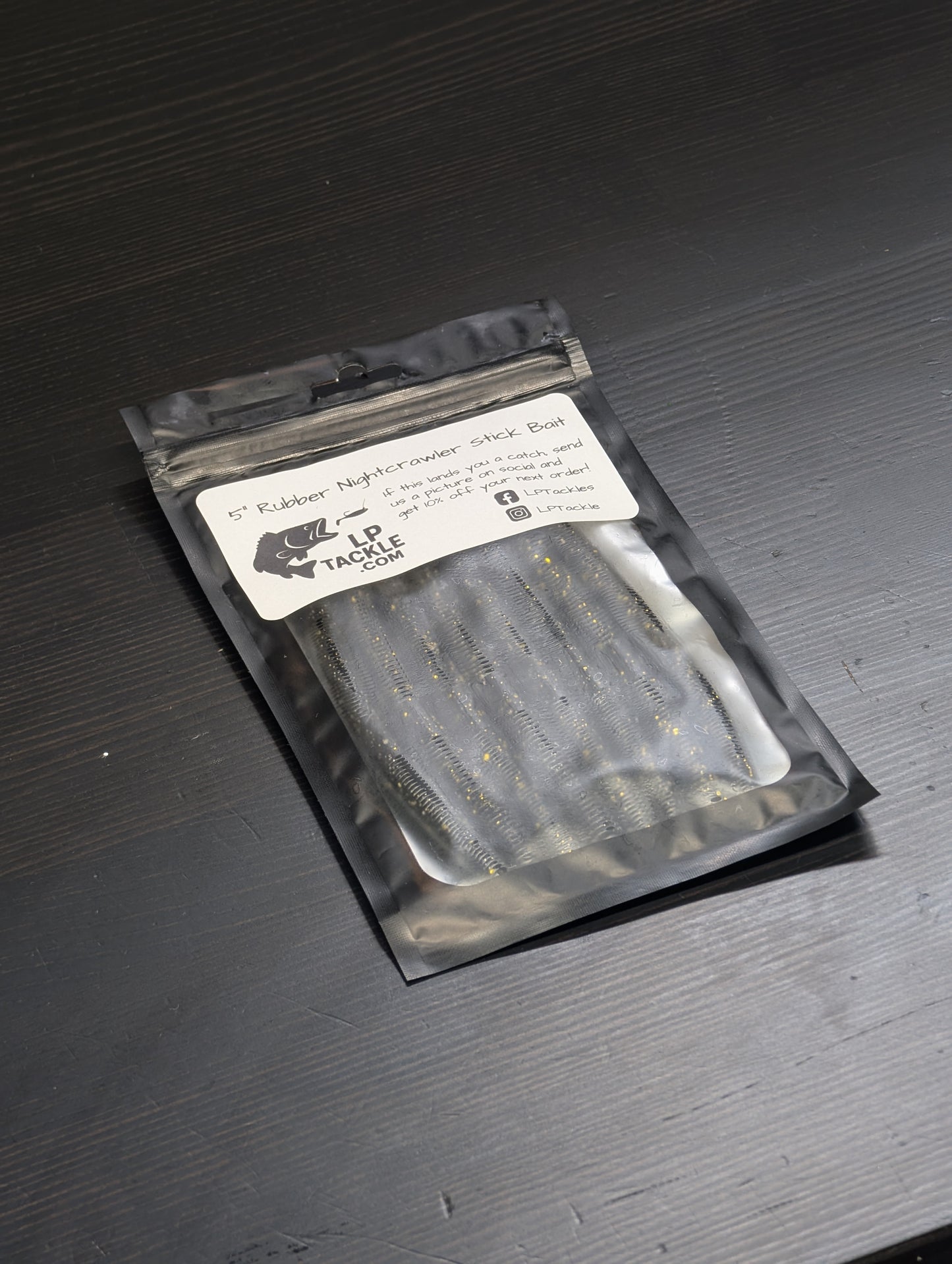 5" Rubber Nightcrawler Stick Worm (8 Pack)