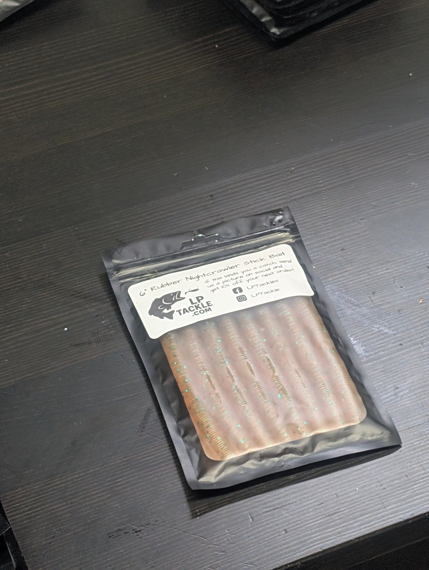 6" Rubber Nightcrawler Stick Worm (8 Pack)