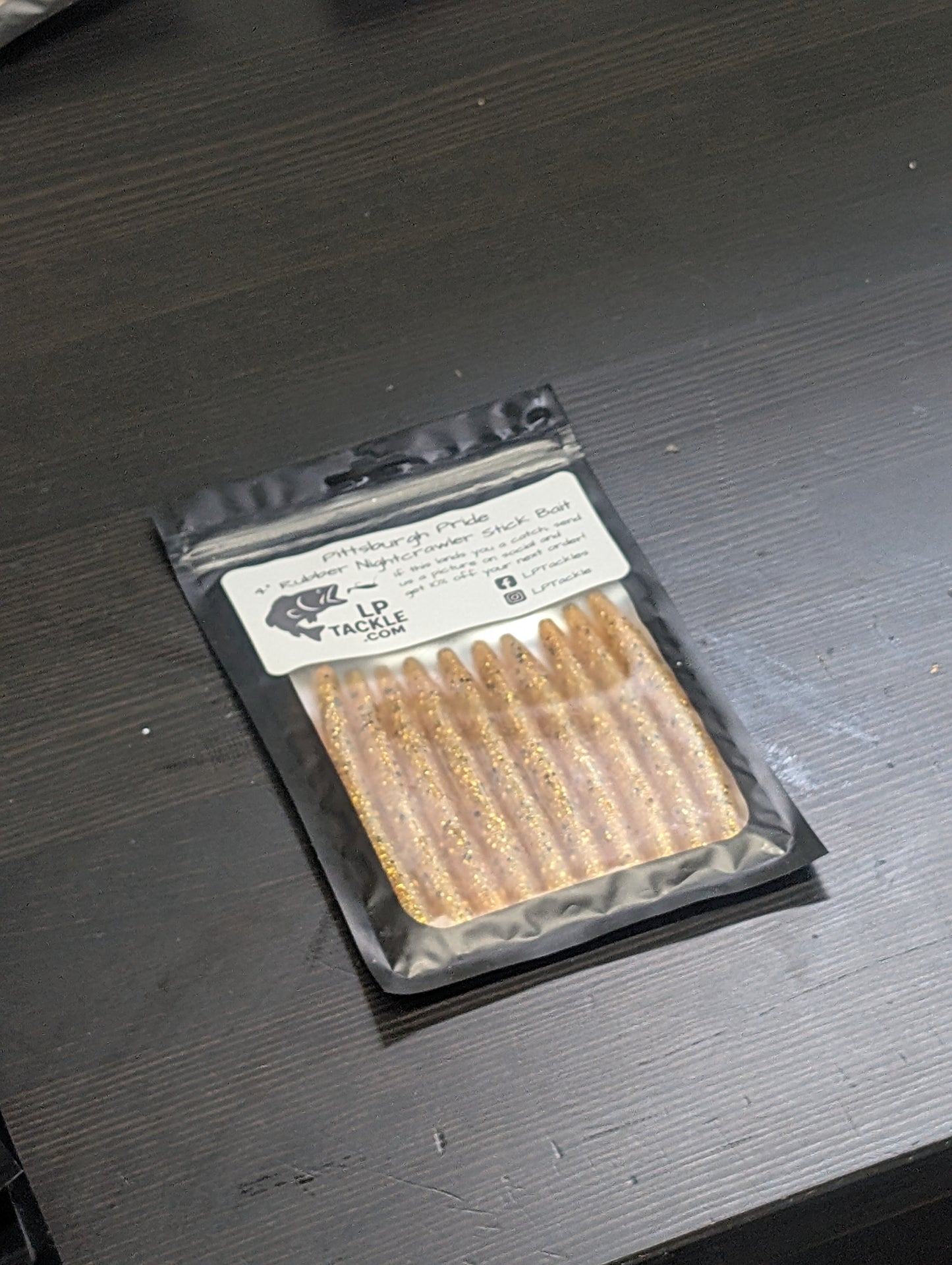 4" Rubber Nightcrawler Stick Worm (10 Pack)