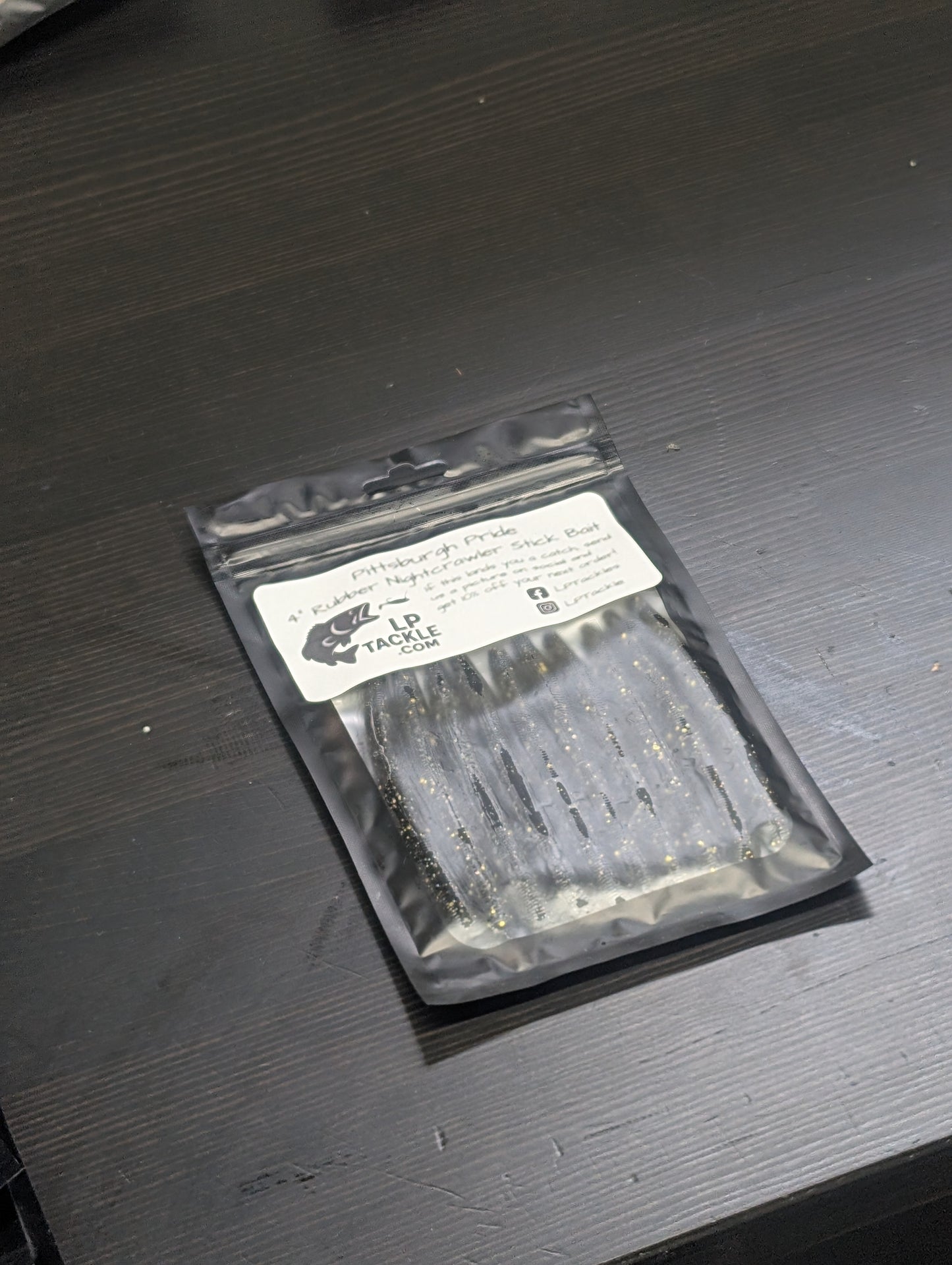 4" Rubber Nightcrawler Stick Worm (10 Pack)