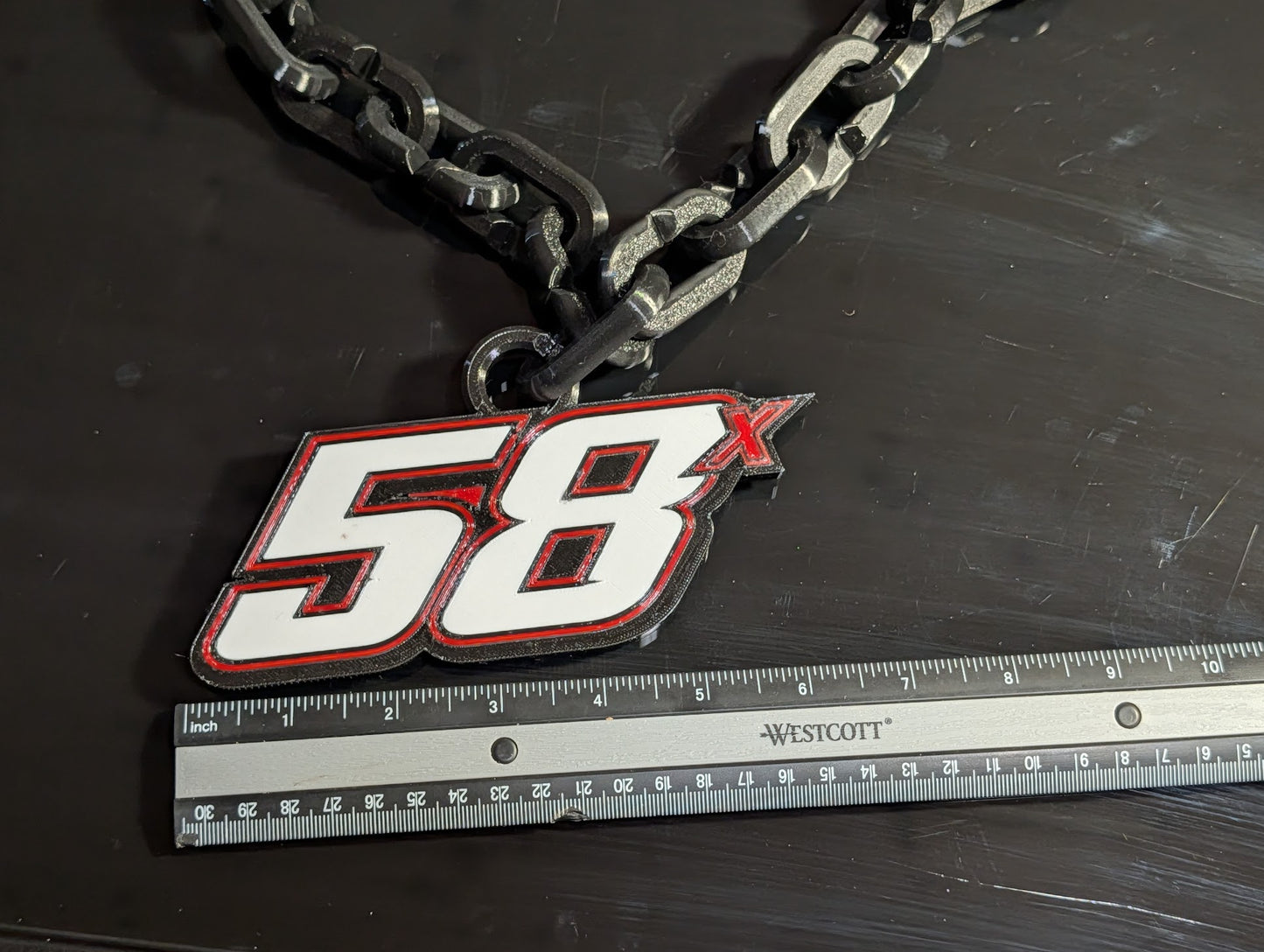 Custom Race Team Logo Bling Chain – Oversized Trackside Statement Piece