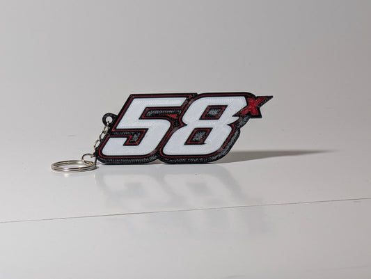 Custom Race Team Keychain – Logo or Car Number – Heat-Resistant