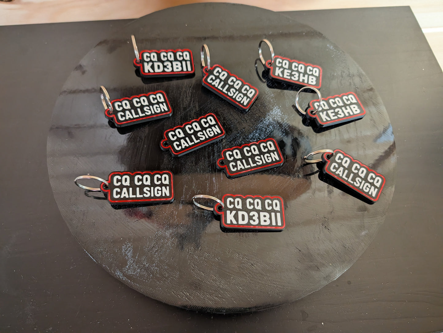 CQ CQ CQ Callsign Keychain – Custom 3D Printed – Ham Radio