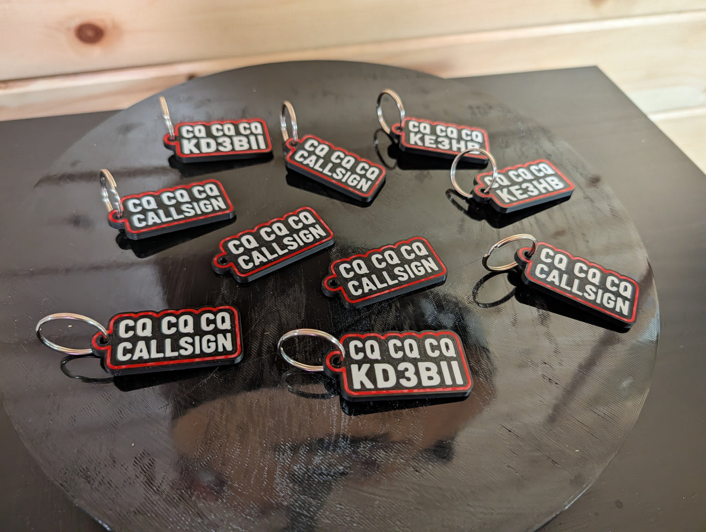 CQ CQ CQ Callsign Keychain – Custom 3D Printed – Ham Radio