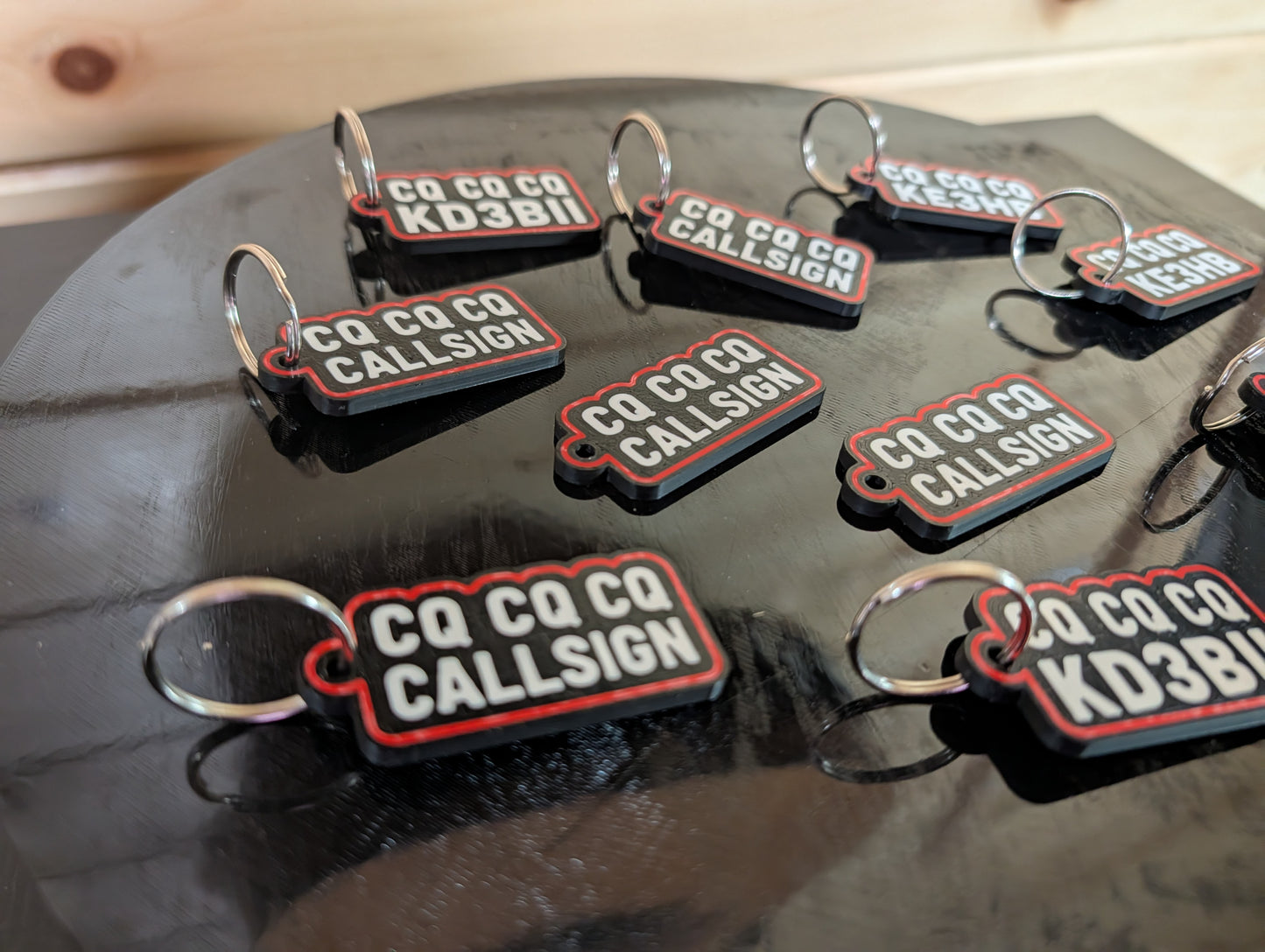 CQ CQ CQ Callsign Keychain – Custom 3D Printed – Ham Radio