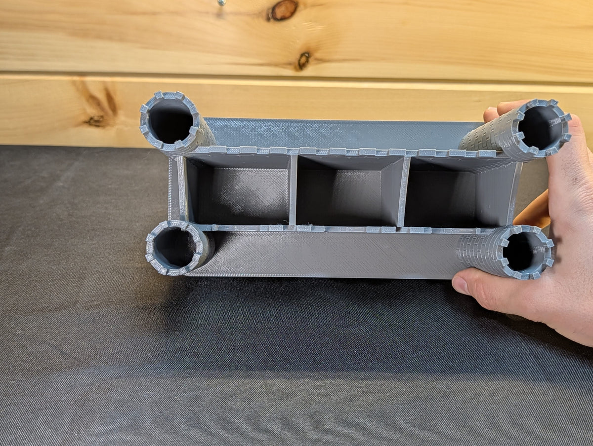 Unedited overhead view of three remote compartments and hollow castle towers