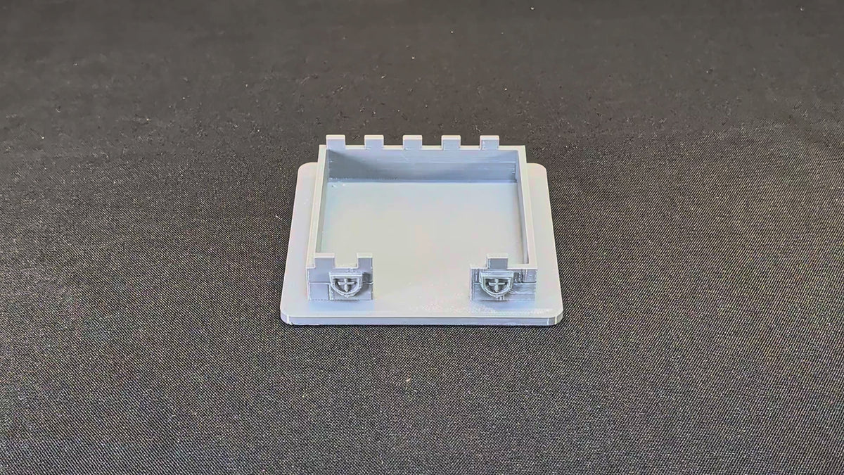 Demonstration of reaching and replacing a sticky-note pad in the castle holder