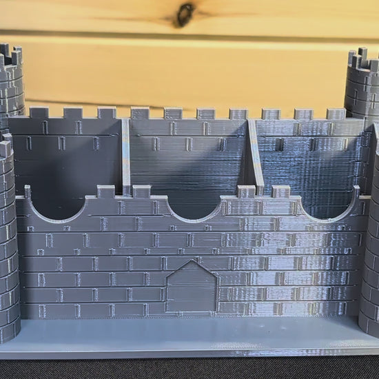 Castle remote holder demonstration showing compartments, side view and remote placement
