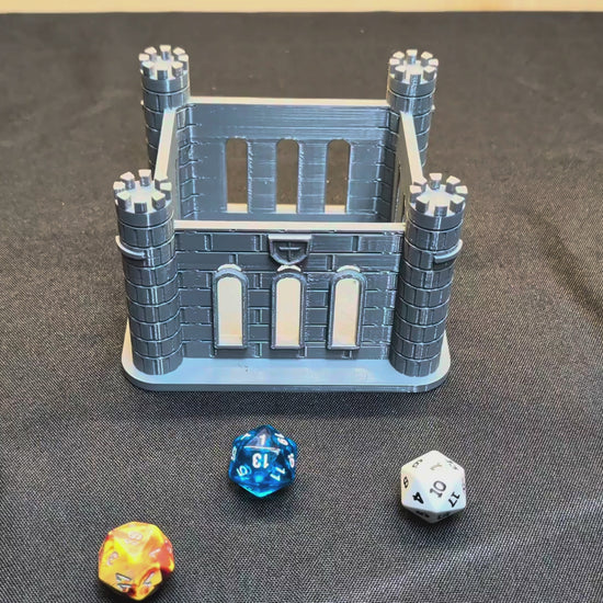 Square castle dice jail demonstration with removable lid