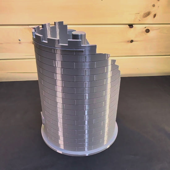 Castle ruins paper towel holder demonstration and loading a roll
