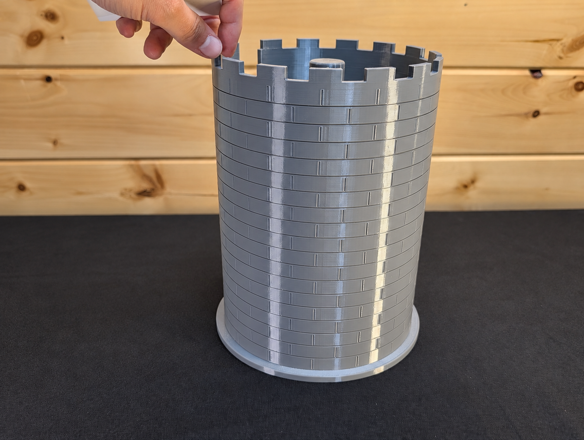 Castle paper towel holder rim detail, background roll removed