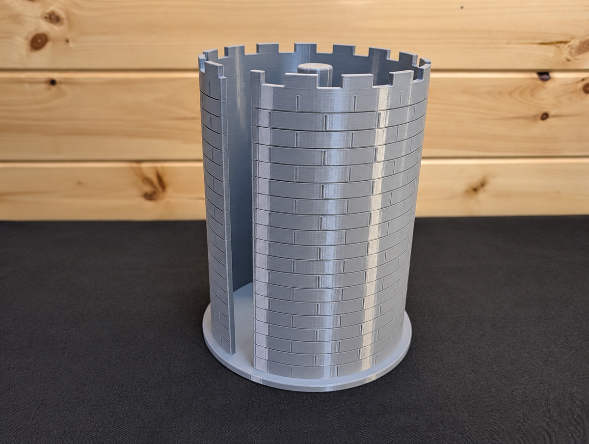 Empty castle paper towel holder, background roll removed